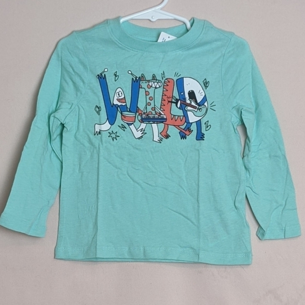 Old Navy Mint Green Wild Graphic Tee size 2T